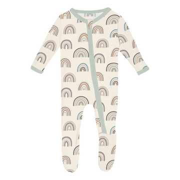 Earthy Rainbows 2 Way Zip Footie