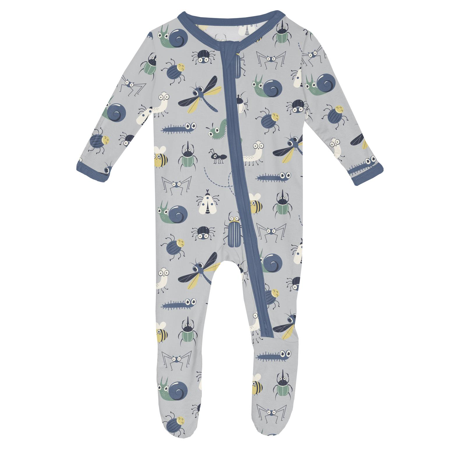 Dove Bugs Zipper Footie