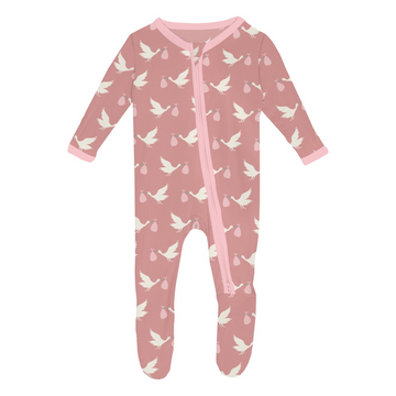 Blush Stork Footie