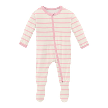 Lotus Sweet Stripe 2 Way Zip Footie