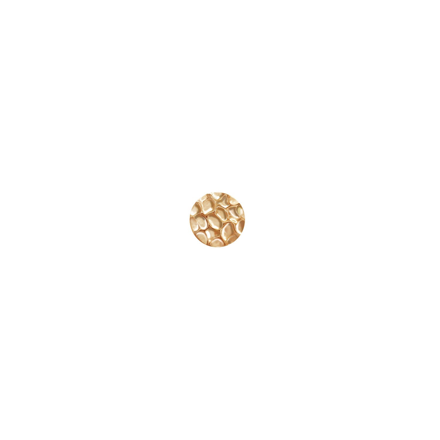 Solid Gold Disc - Hammered