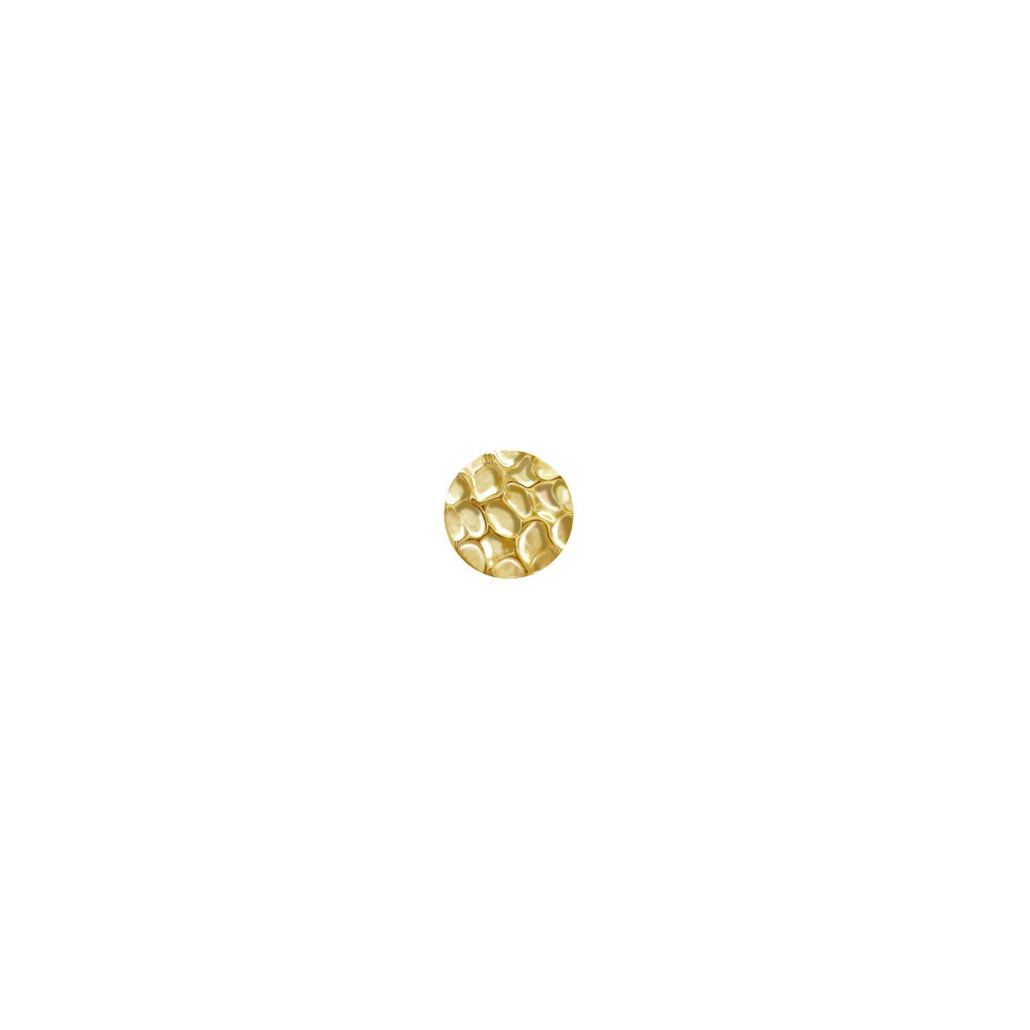 Solid Gold Disc - Hammered