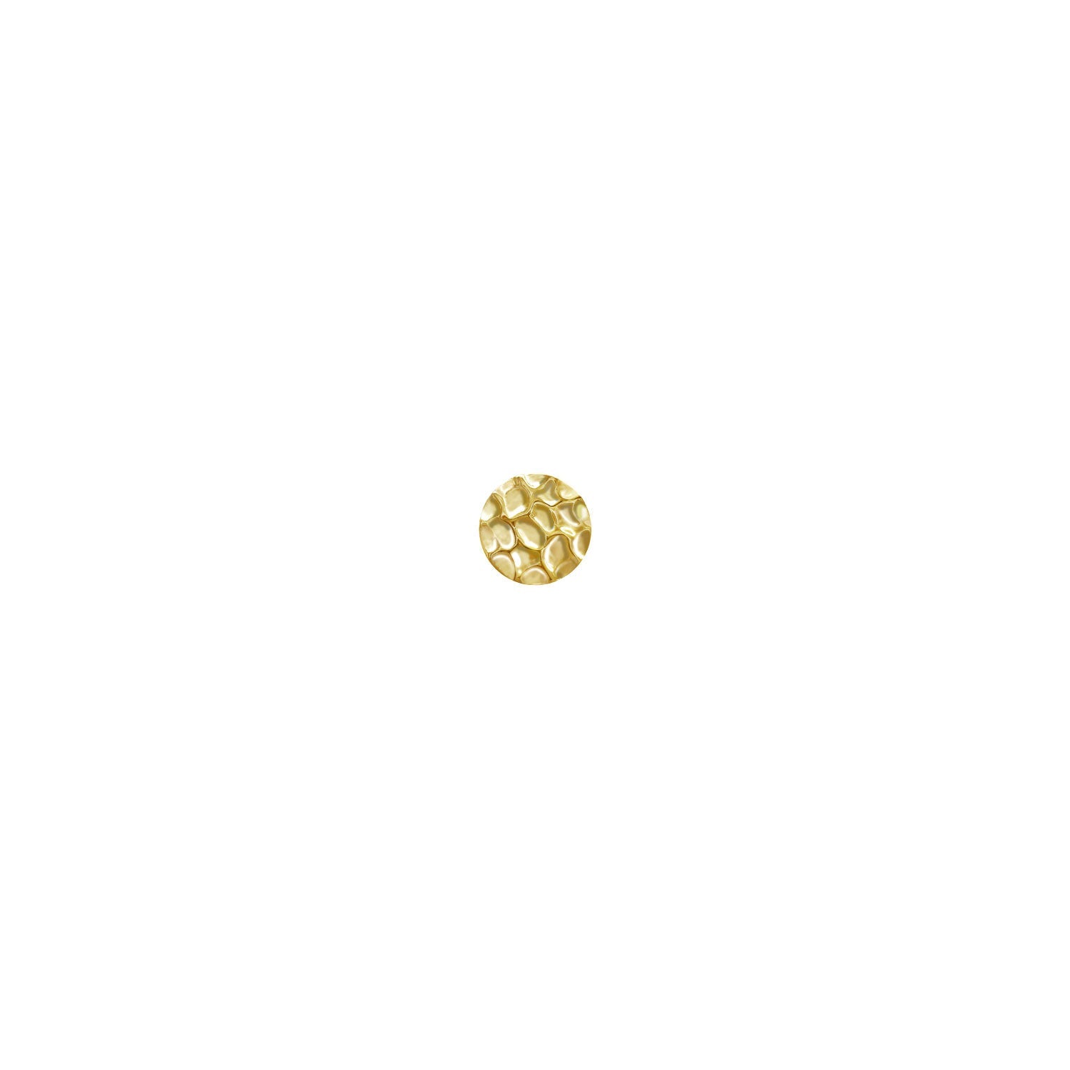 Solid Gold Disc - Hammered