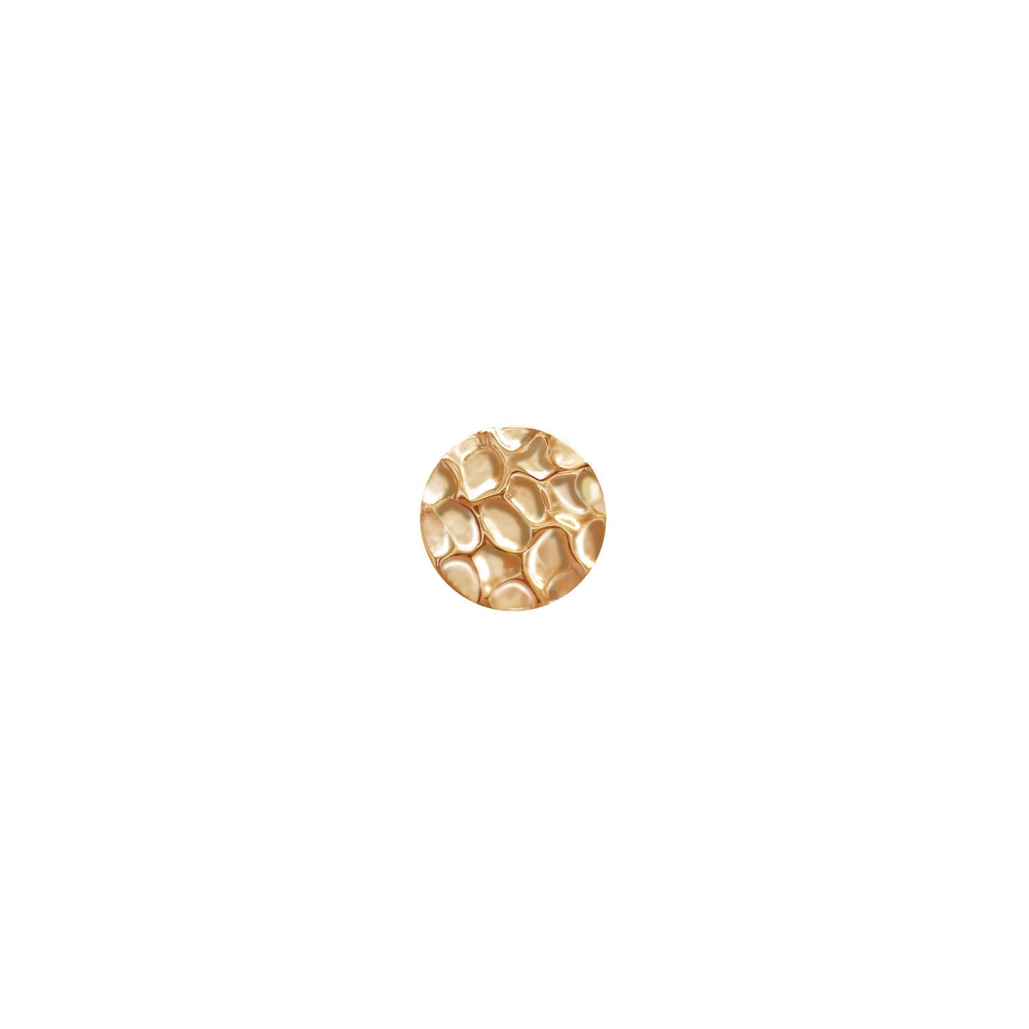 Solid Gold Disc - Hammered
