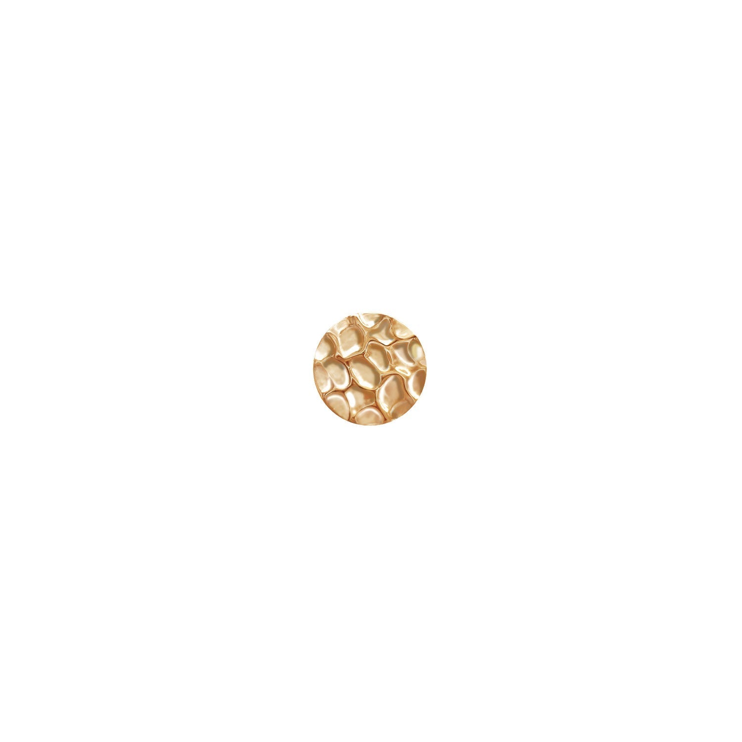 Solid Gold Disc - Hammered