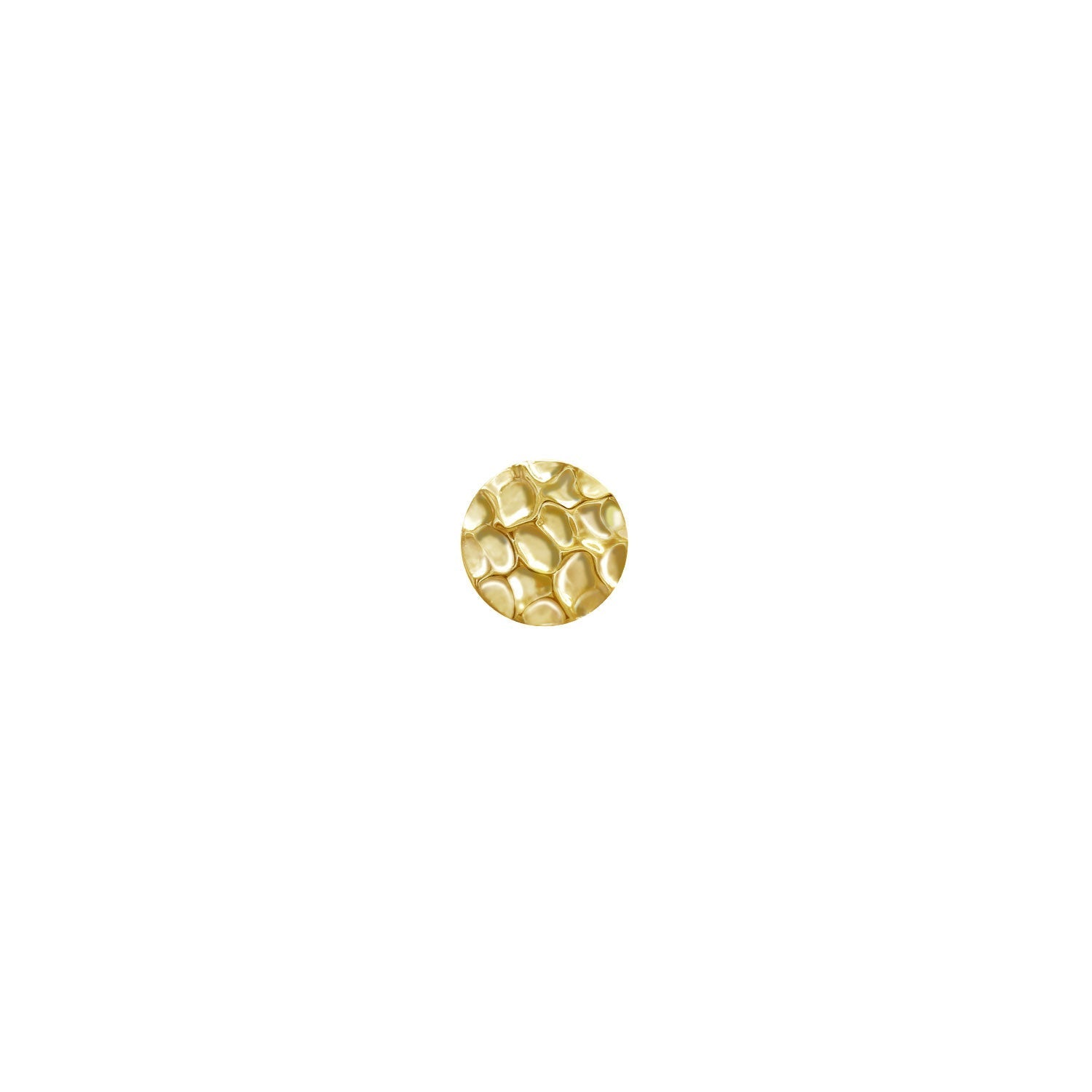 Solid Gold Disc - Hammered