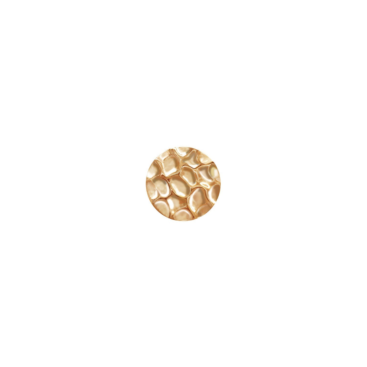 Solid Gold Disc - Hammered