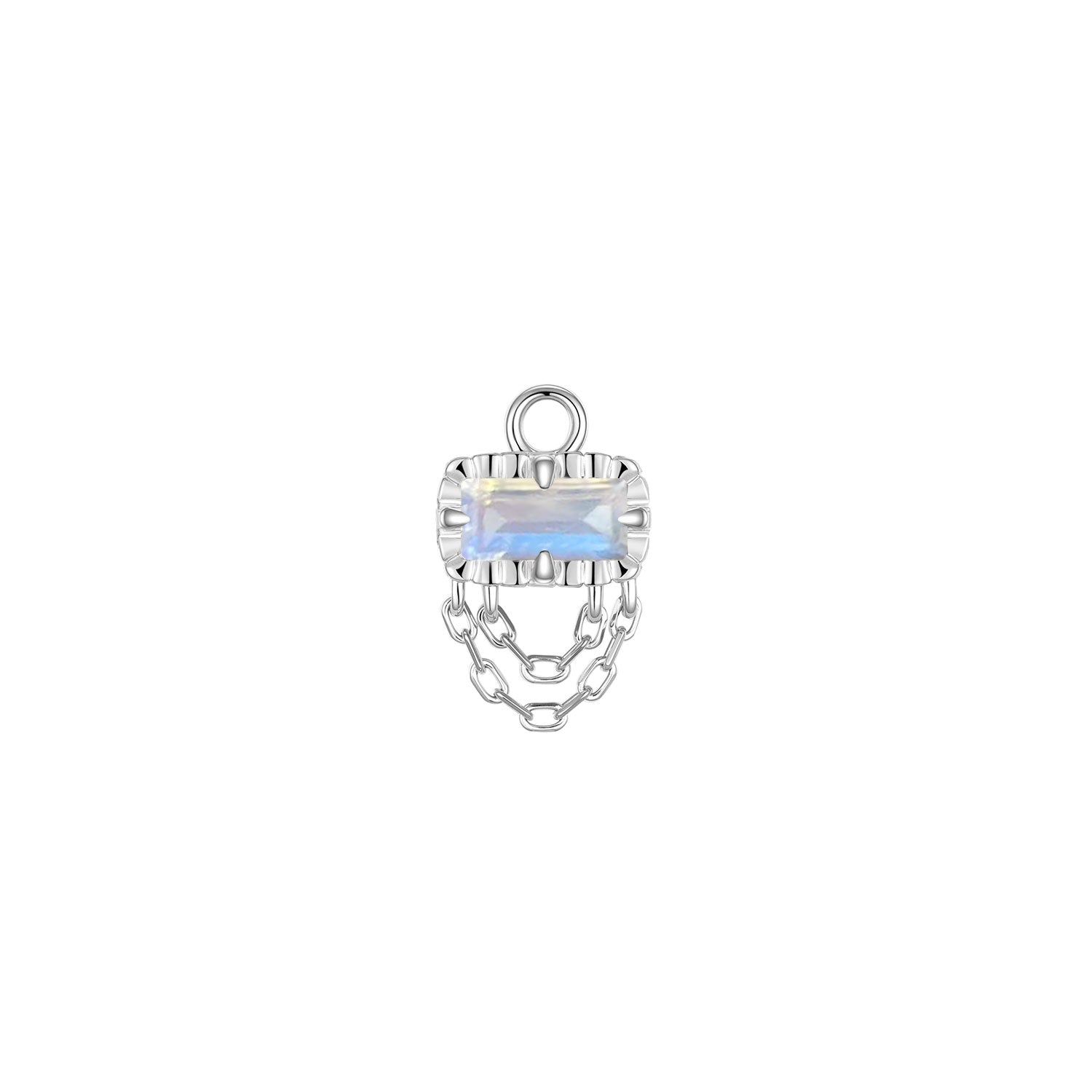 Hazel Fluted Edge with Double Chain Drape Charm