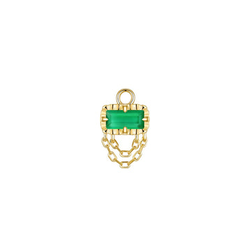 Hazel Fluted Edge with Double Chain Drape Charm