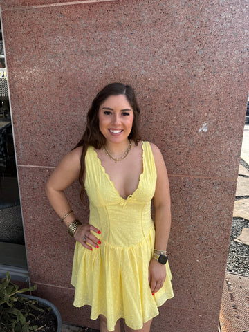 Eyelet Mini Dress