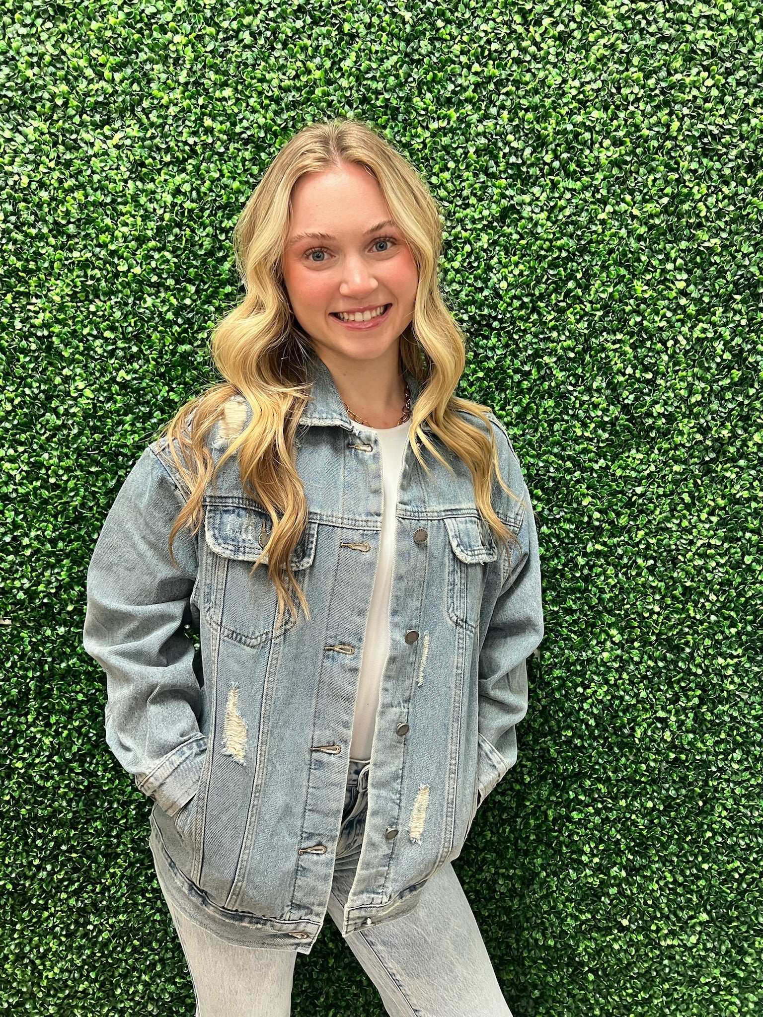 Distressed Classic Denim Jacket