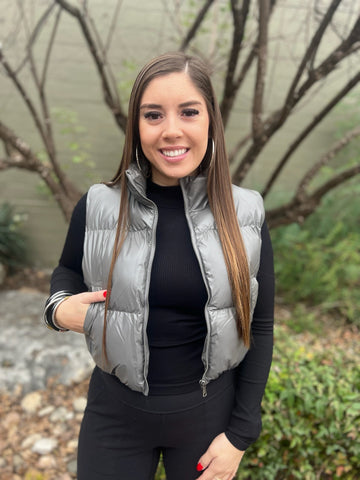 Metallic Puff Vest SALE