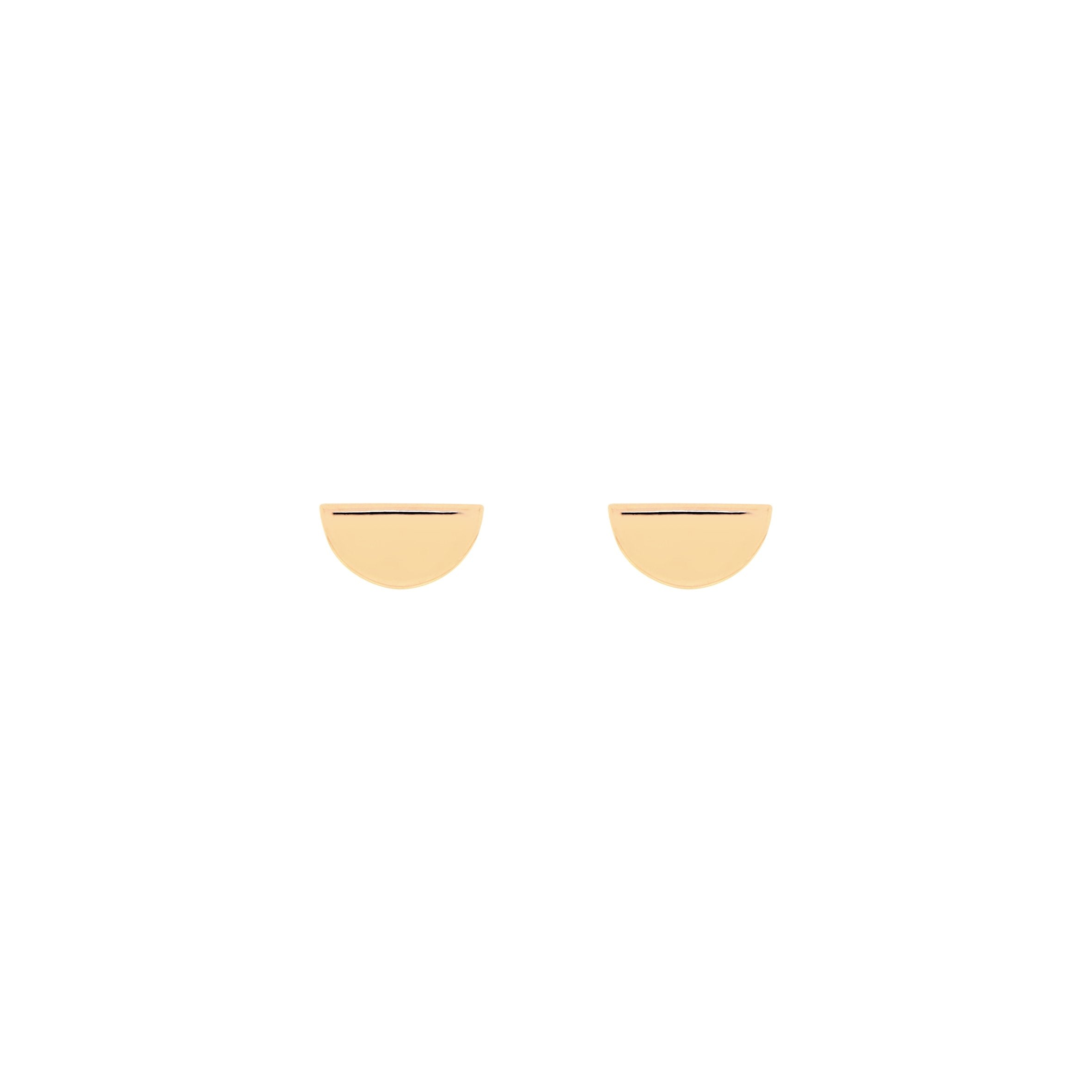 Solid Gold Half Circle - Flat