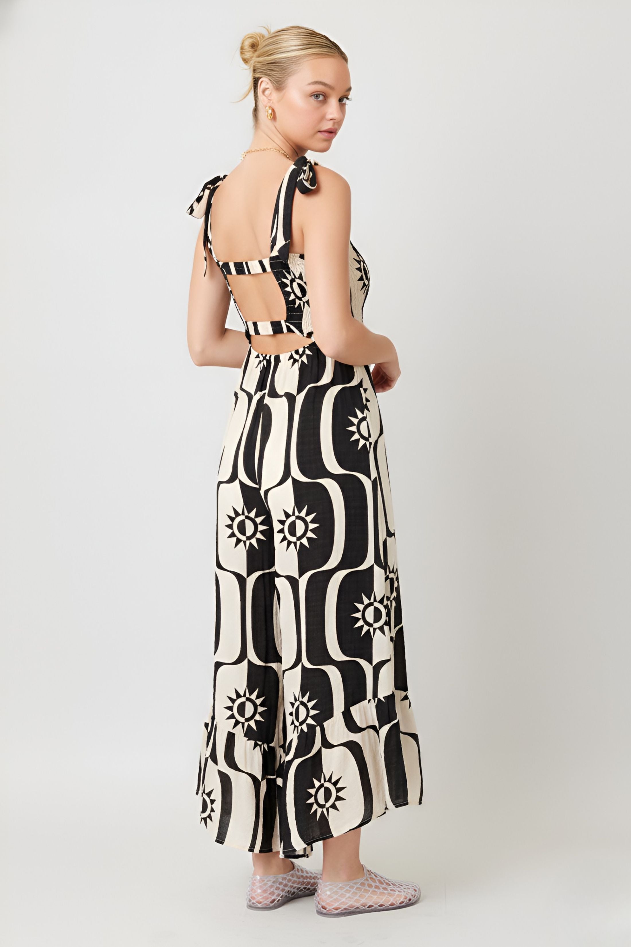 Jensy Abstract Wide Leg Jumpsuit