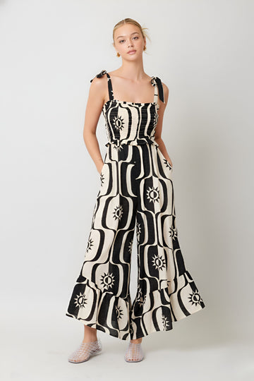 Jensy Abstract Wide Leg Jumpsuit