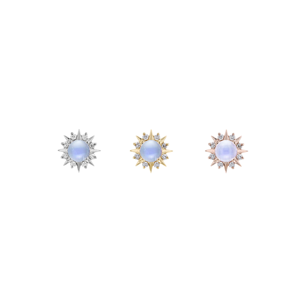 Surya with Cabochon Gemstone