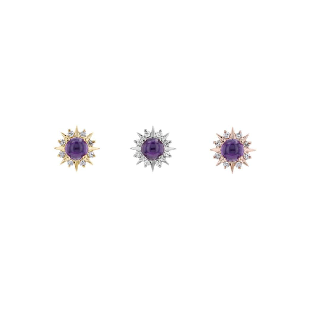Surya with Cabochon Gemstone