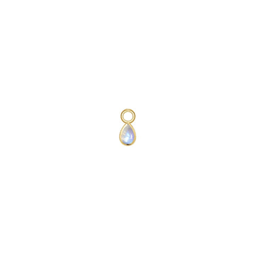 Mini Pear Bezel Charm - Cabochon Gemstone