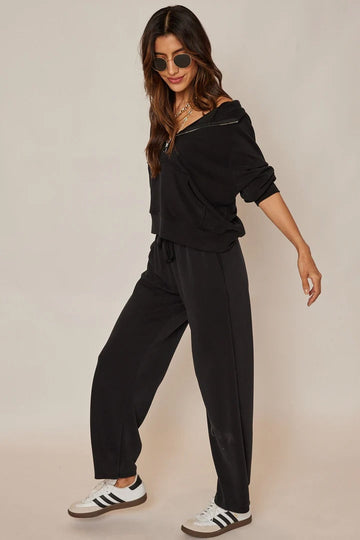Shelly Scuba Zip Up Sweatshirt
