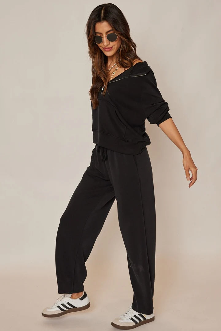 Shelly Scuba Zip Up Sweatshirt
