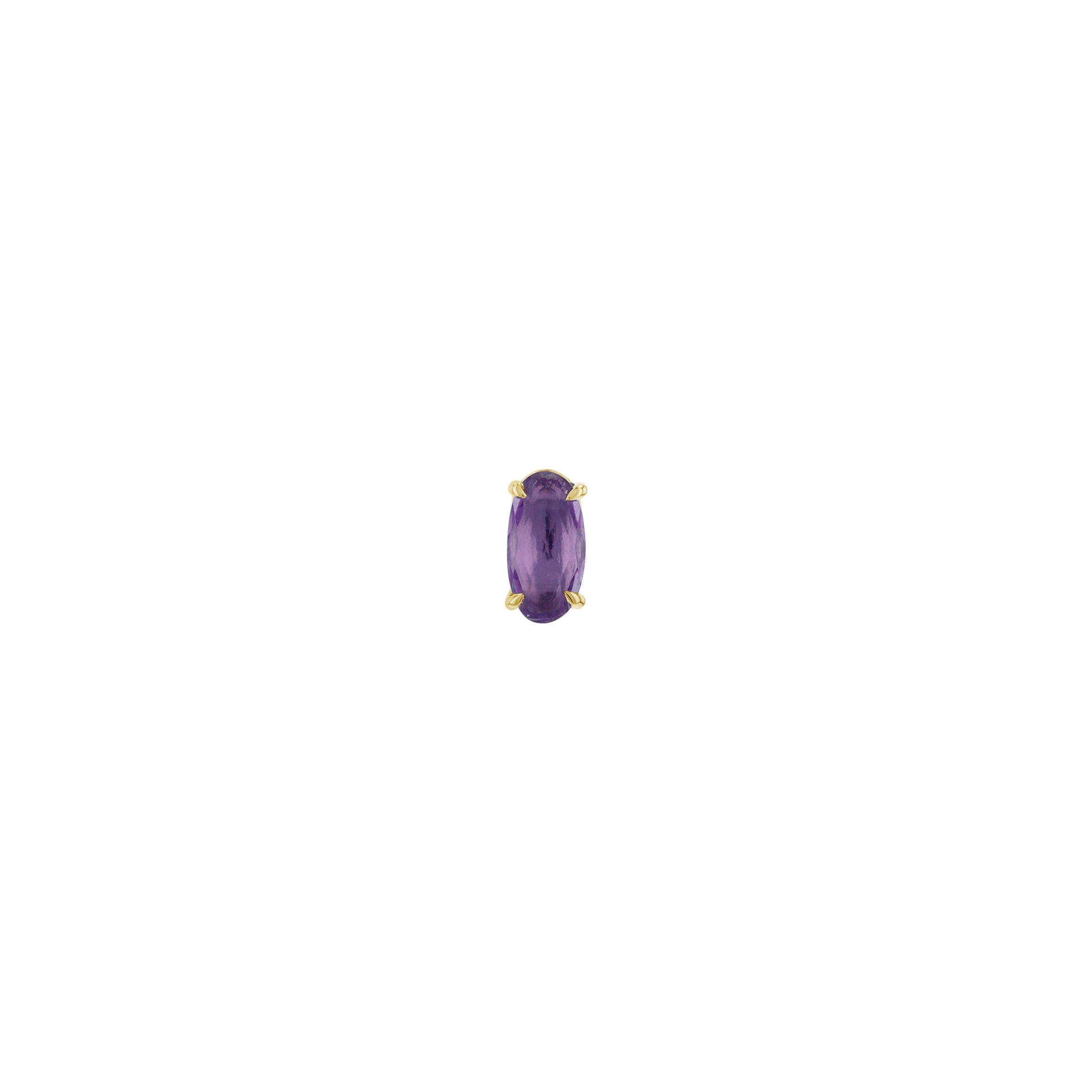 Oval Rose Cut Gemstone Claw Set Solitaire
