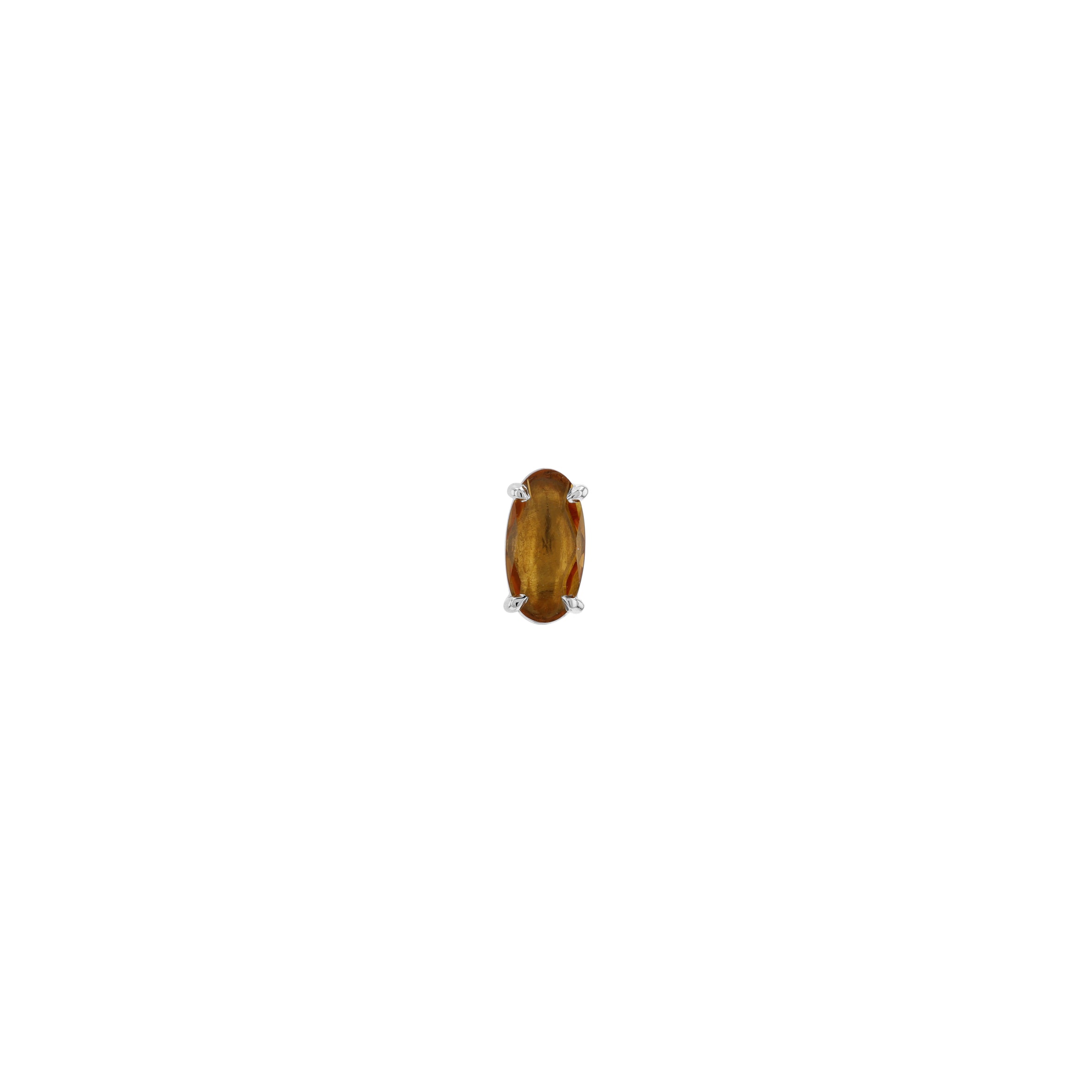 Oval Rose Cut Gemstone Claw Set Solitaire