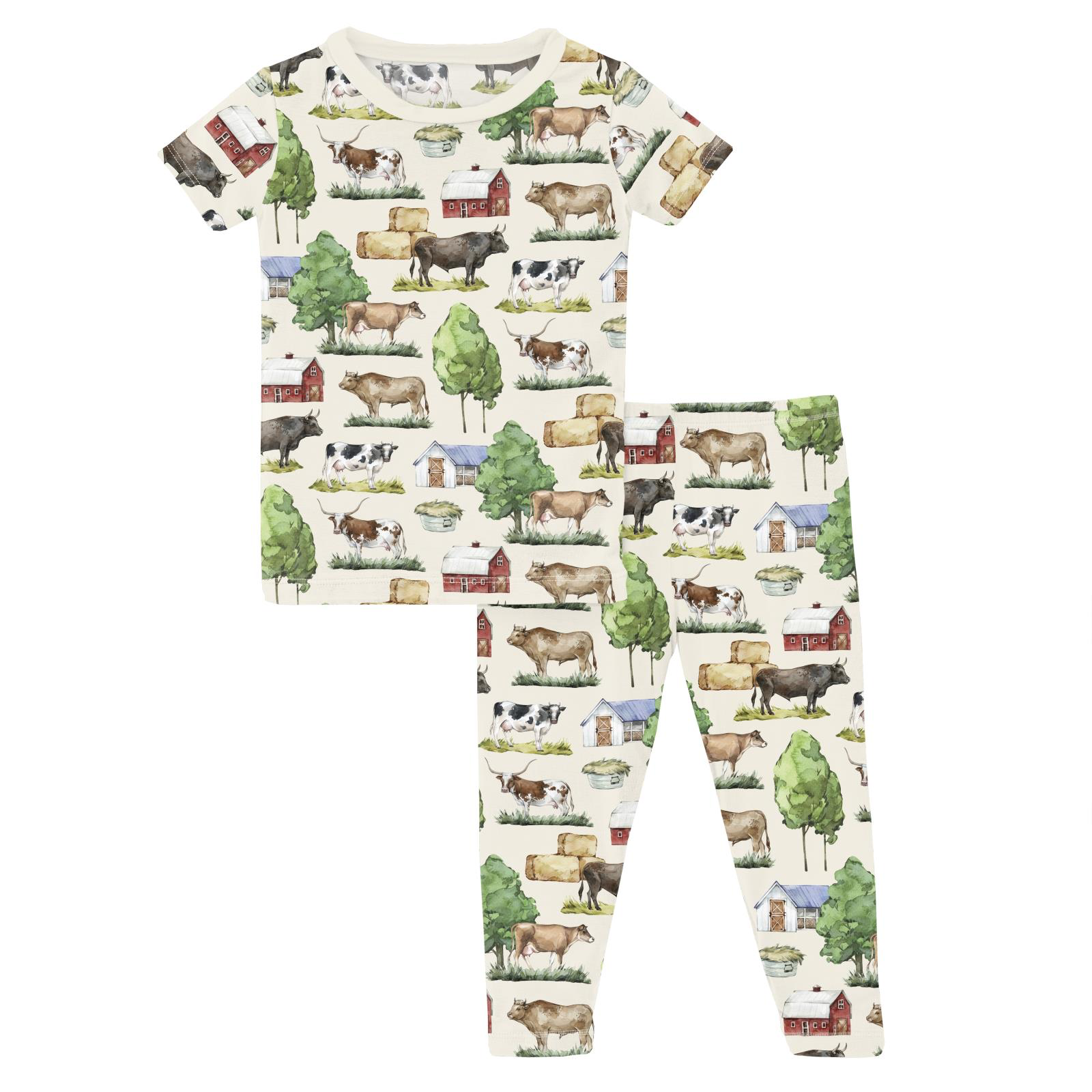 Natural Gazing Cow PJ Set