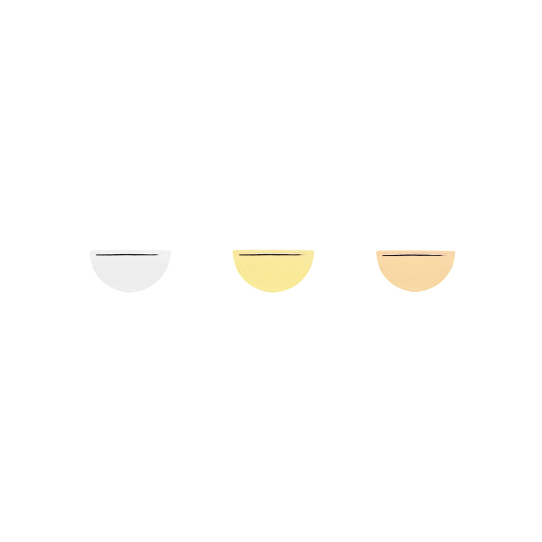 Solid Gold Half Circle - Flat