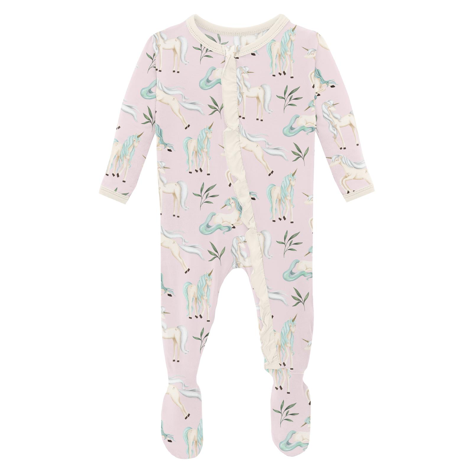 Sleeping Unicorns Ruffle Footie