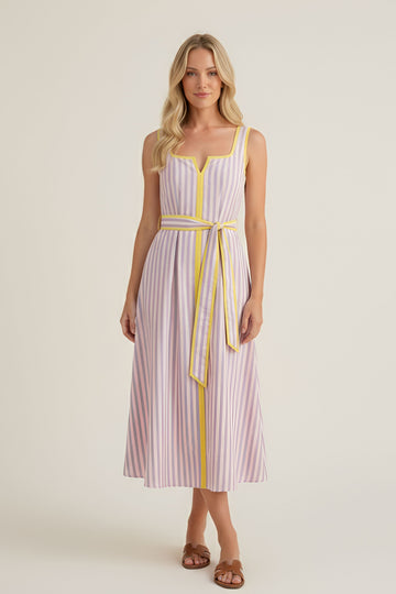 Remi Sleeveless Striped Midi Dress