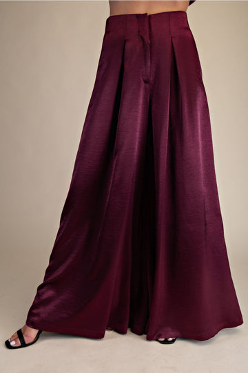 Poppy Satin Palazzo Pants