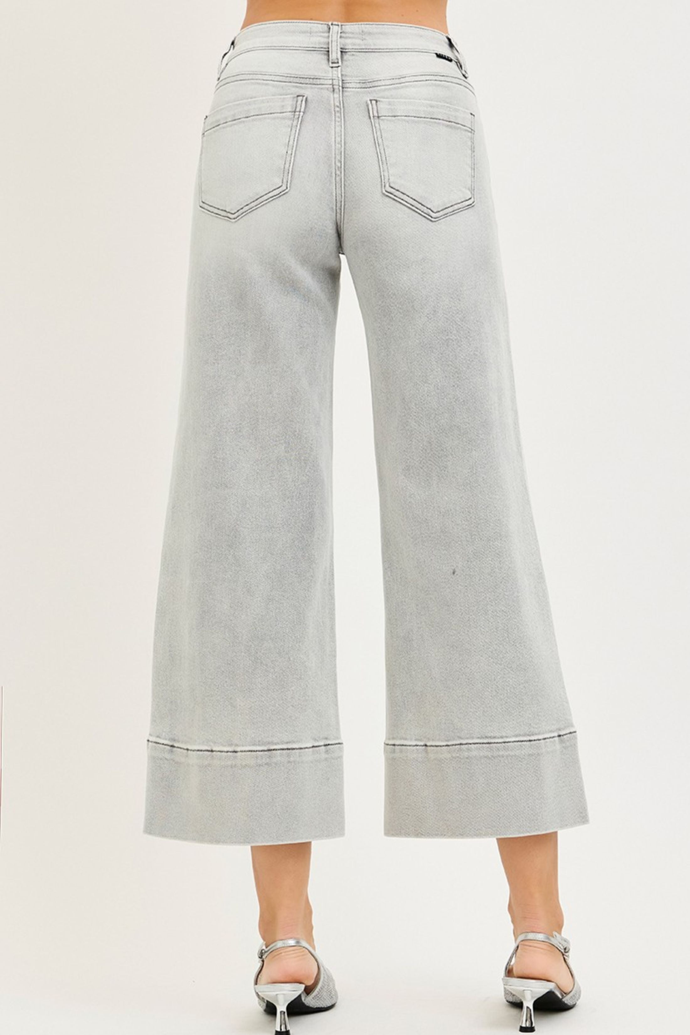 Sarah Wide Leg Pintuck Jeans