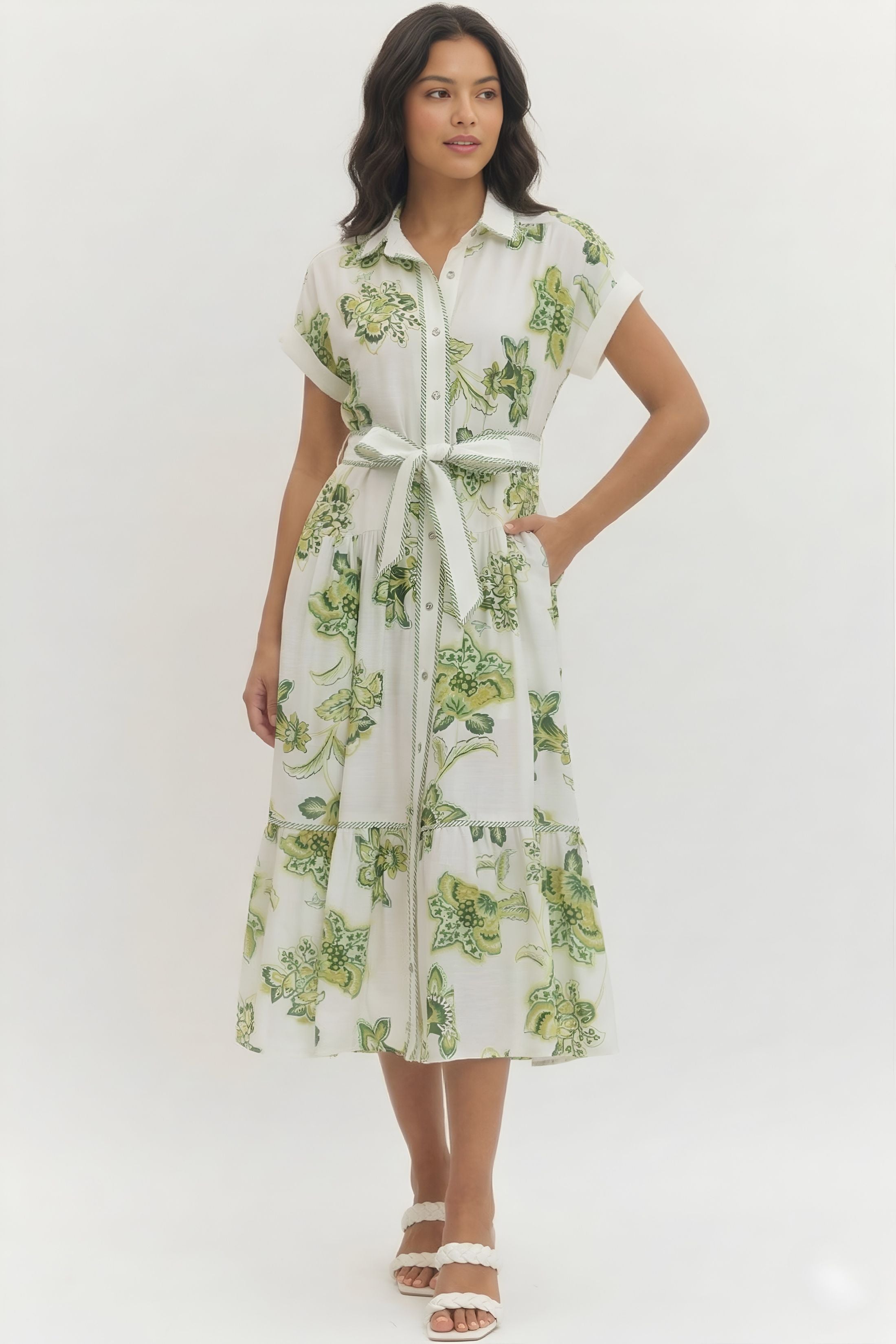 Rosalie Patterned Long Dress