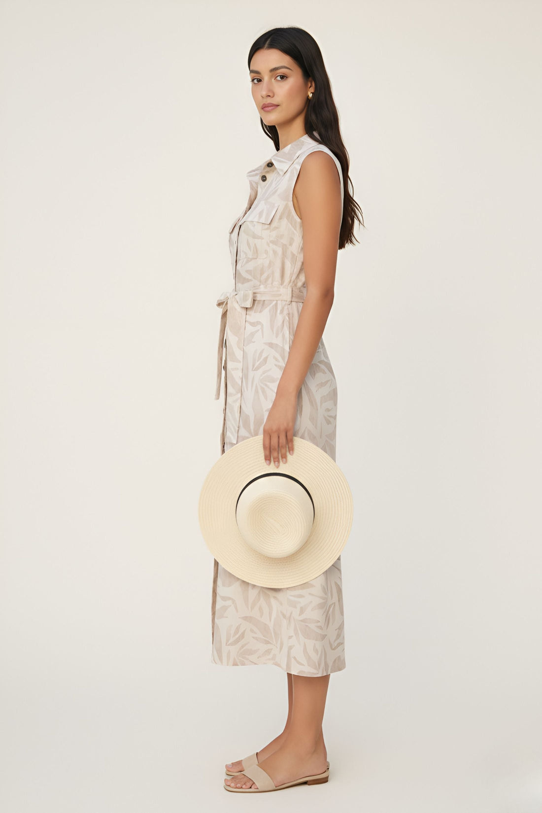 Daisy Sleeveless Shirt Dress