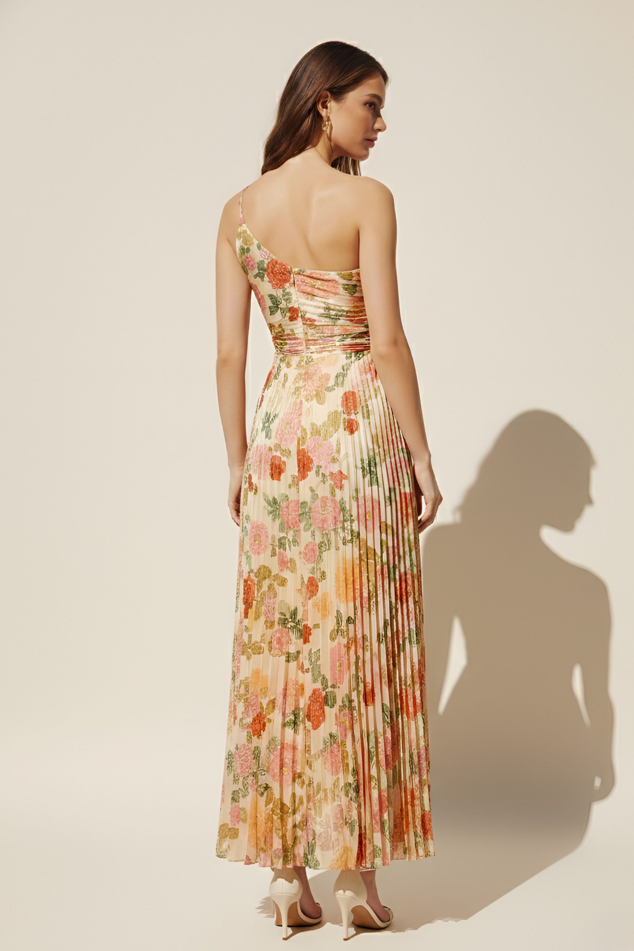 Hailey Romantic Garden Pleated Dress
