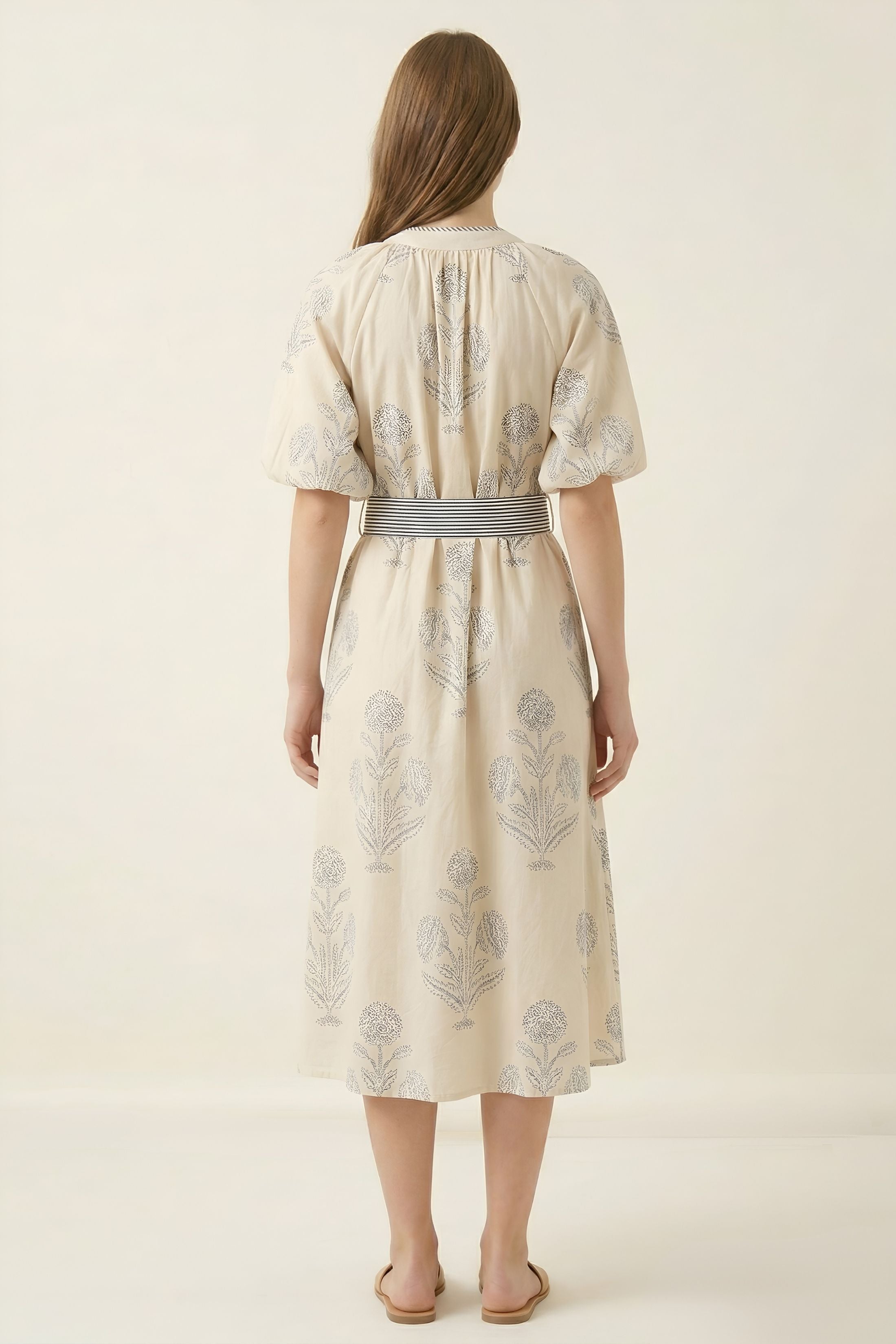Brynlee Floral Print V-Neck Maxi Dress