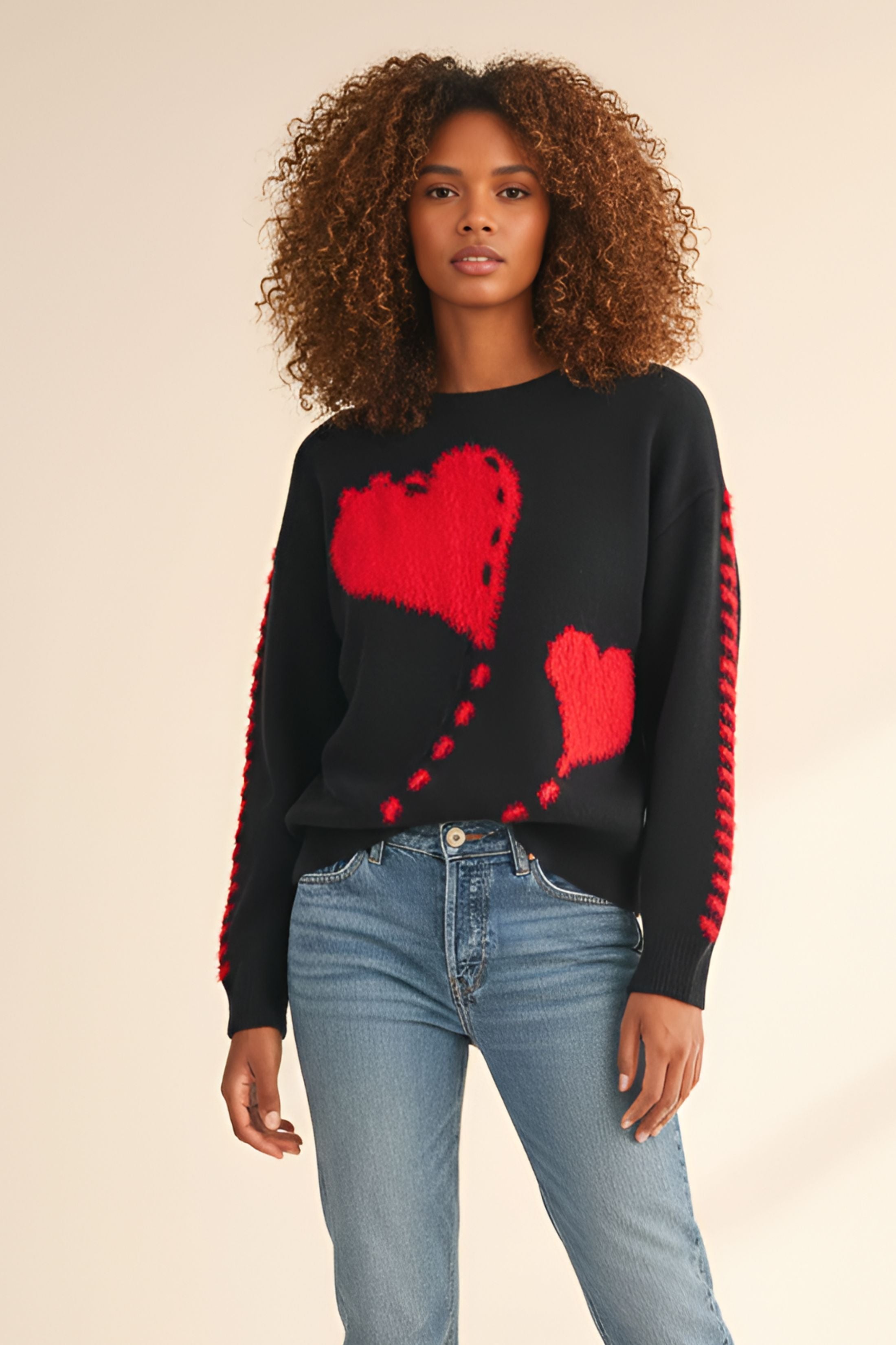 Mae Heart Knit Sweater
