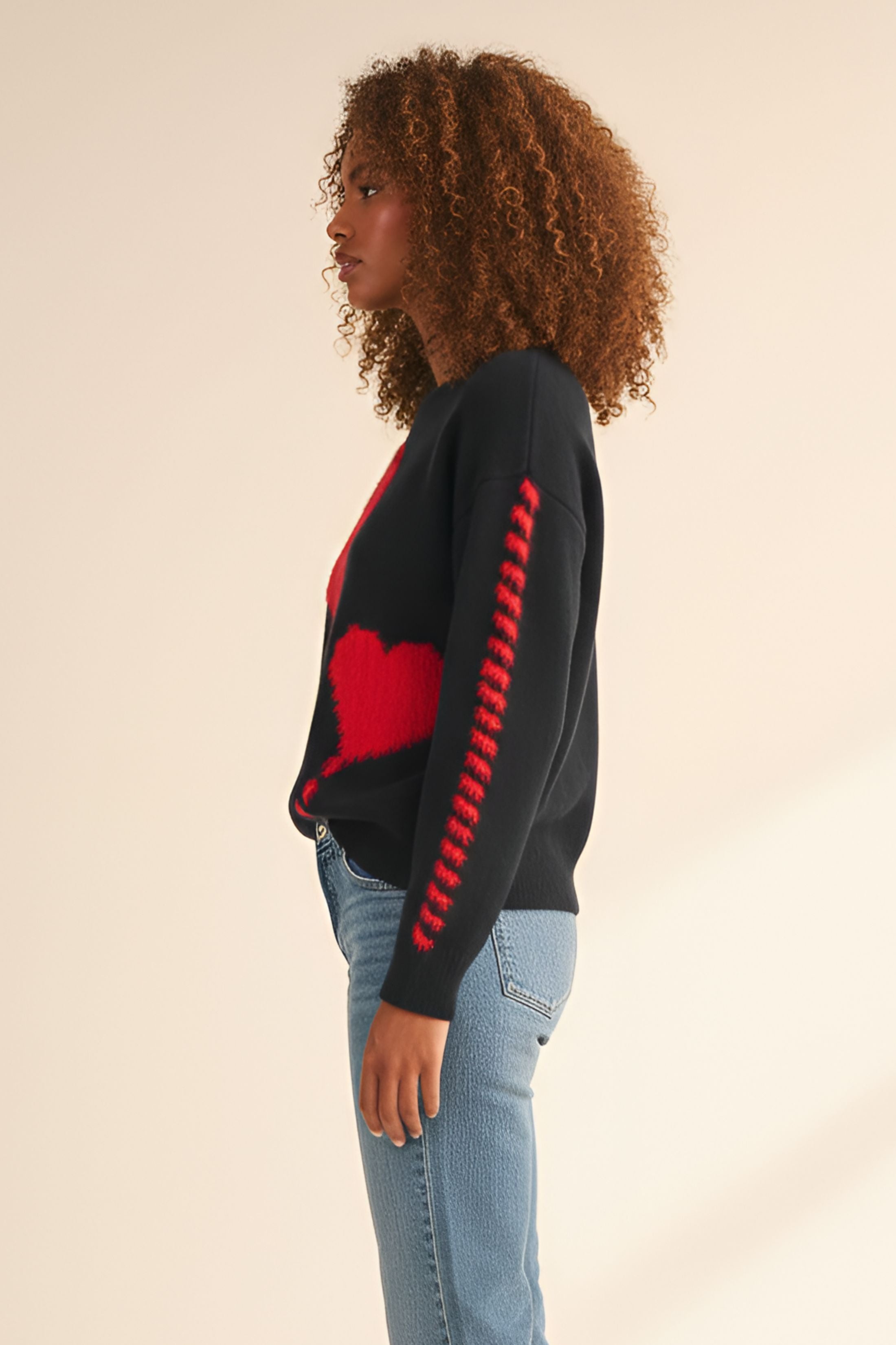 Mae Heart Knit Sweater
