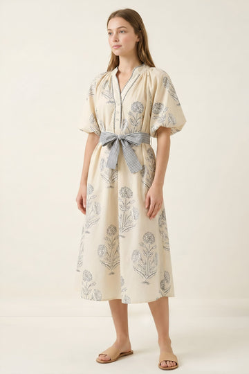 Brynlee Floral Print V-Neck Maxi Dress
