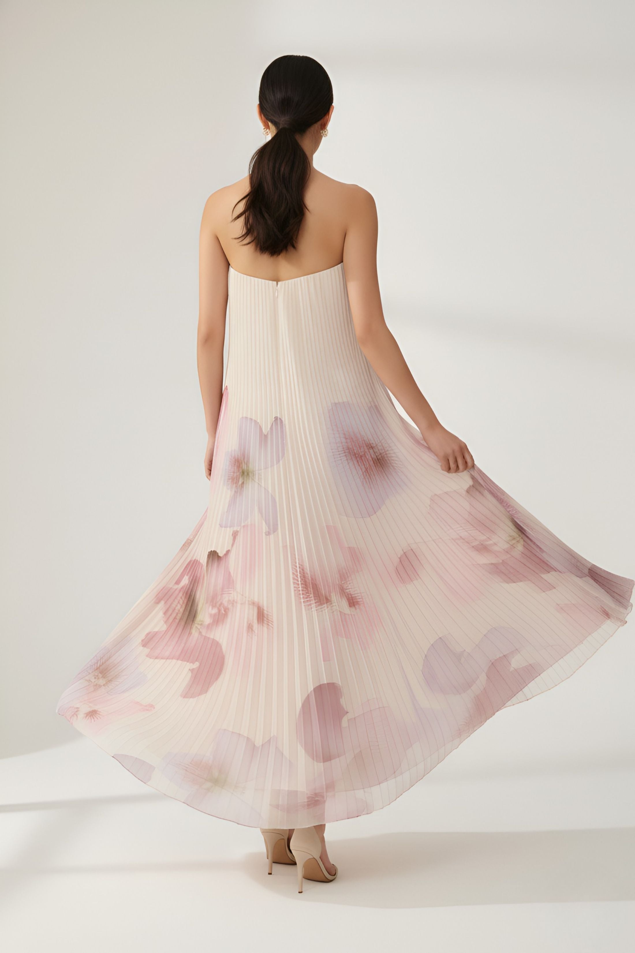 Bria Pleated Maxi Dress