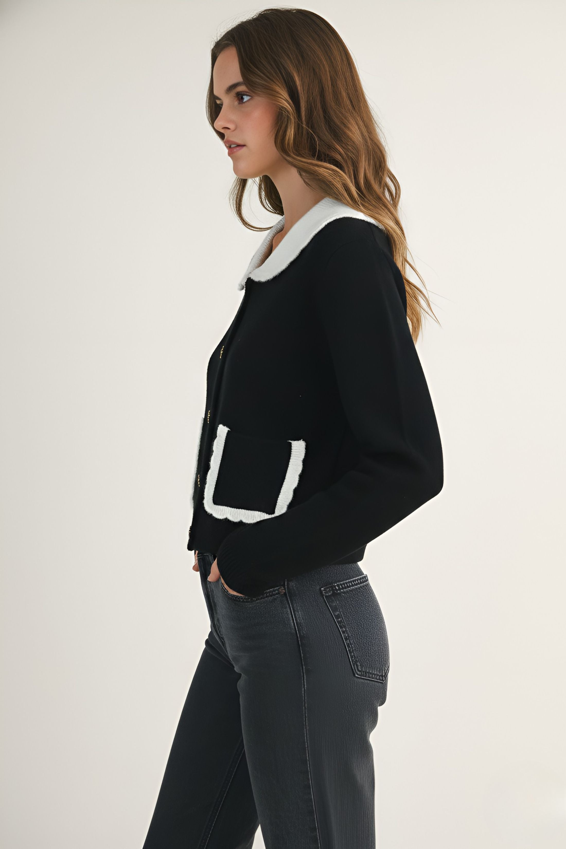 Aria Collared Knit Cardigan