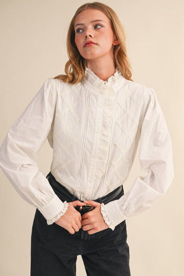 Florence Lace Trimmed Top