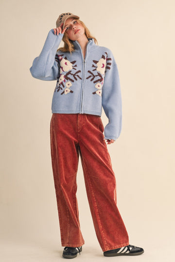 Ruby Corduroy Barrel Trousers