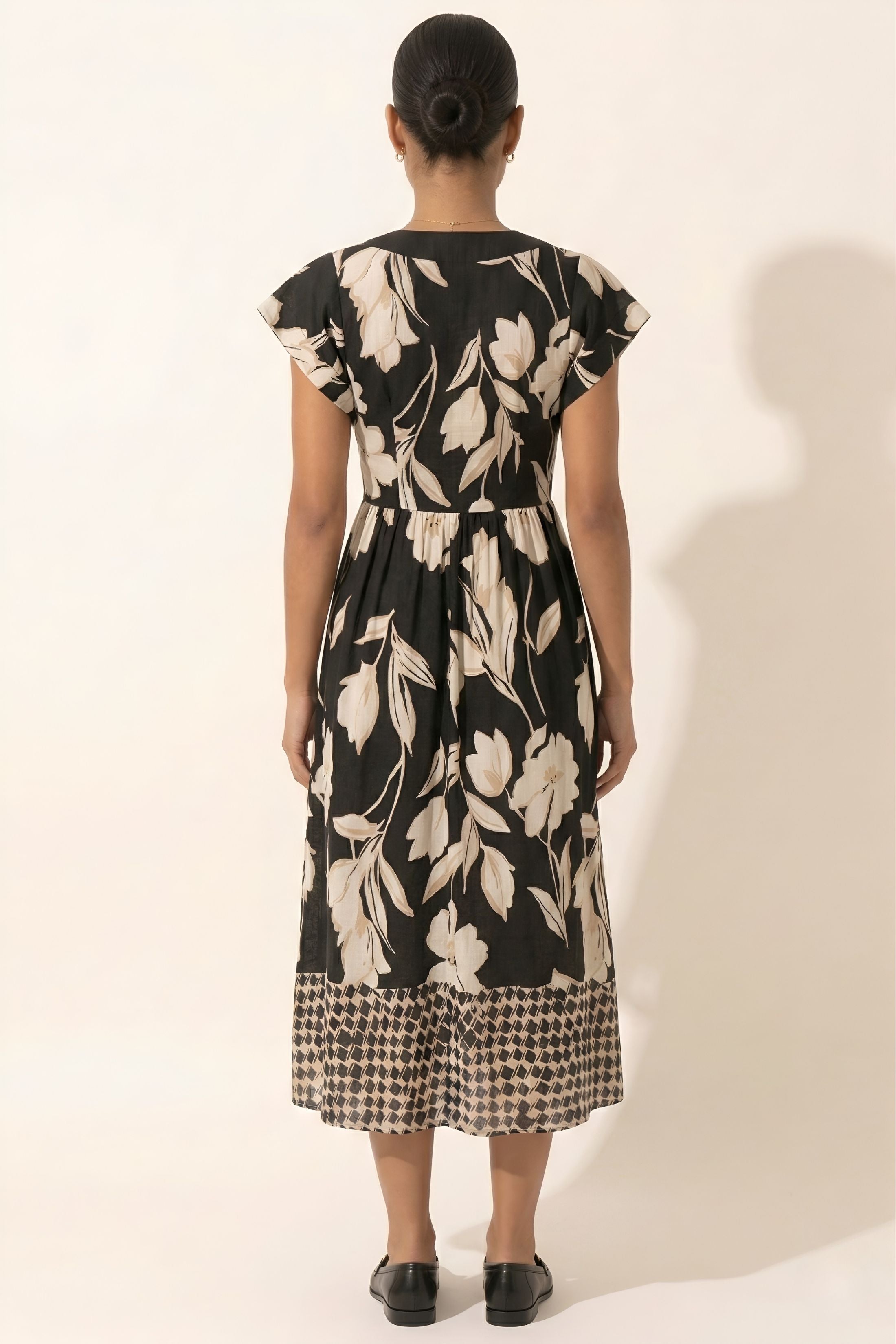 Katie V Neck Floral Dress