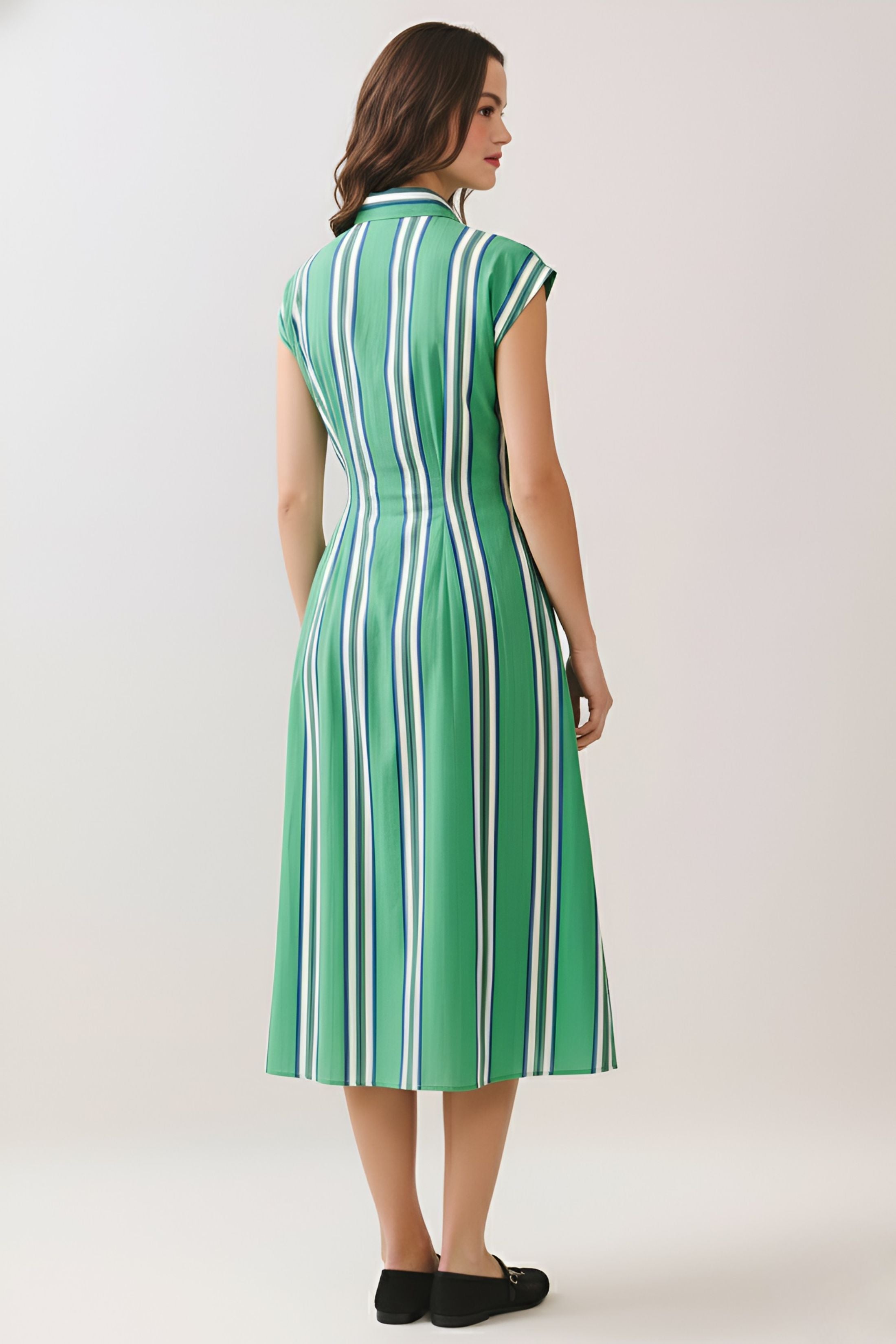 Georgia Striped Midi Dress