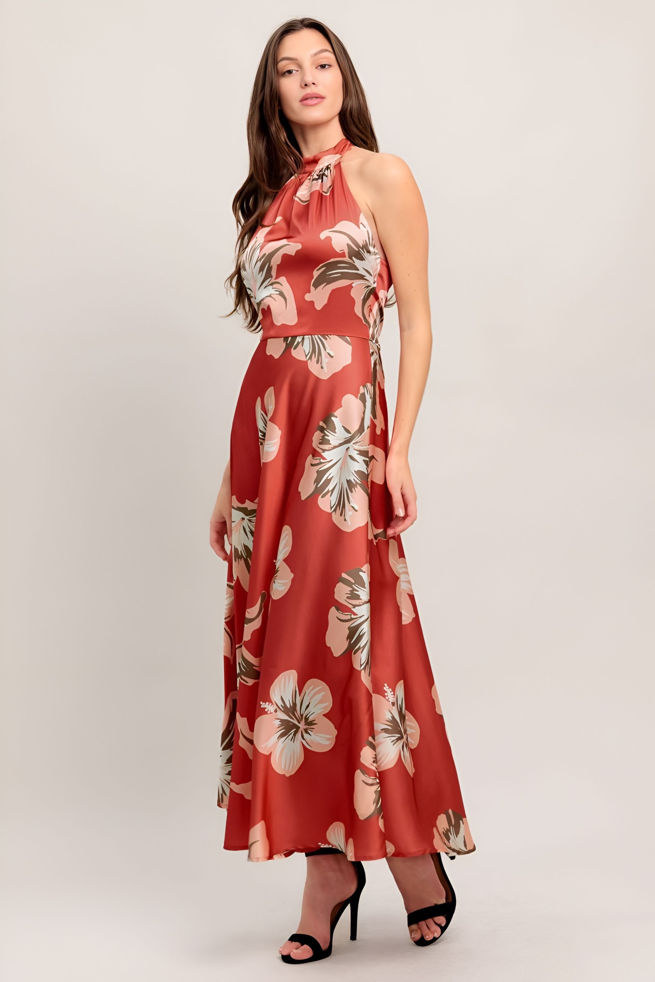 Grayson Printed Halter Dress