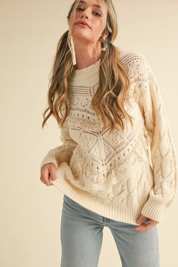 Noah Lace Detailed Sweater