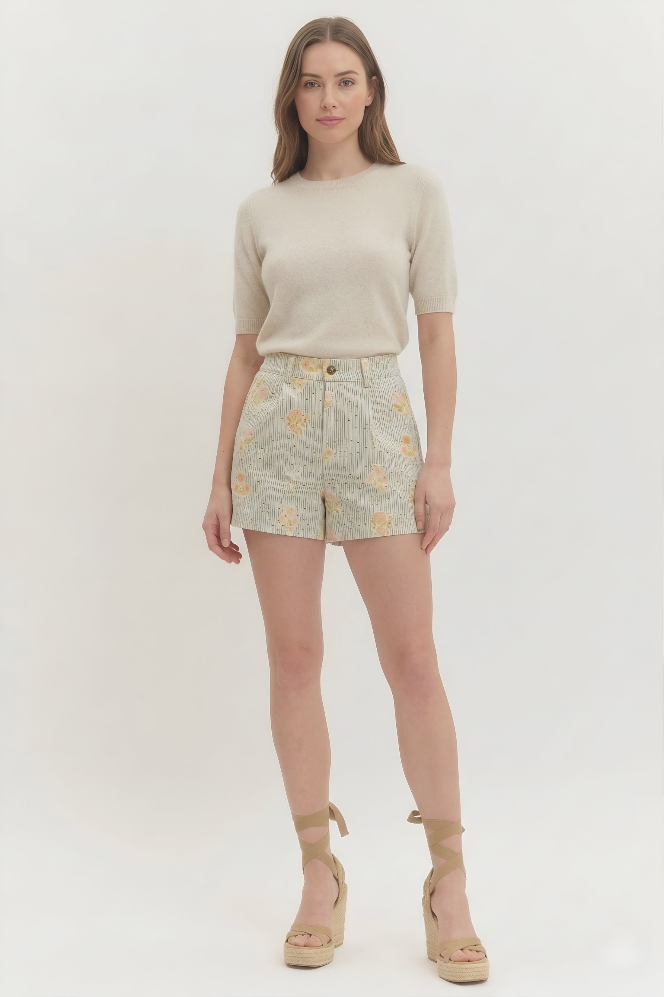 Remi Embroidered Floral Shorts