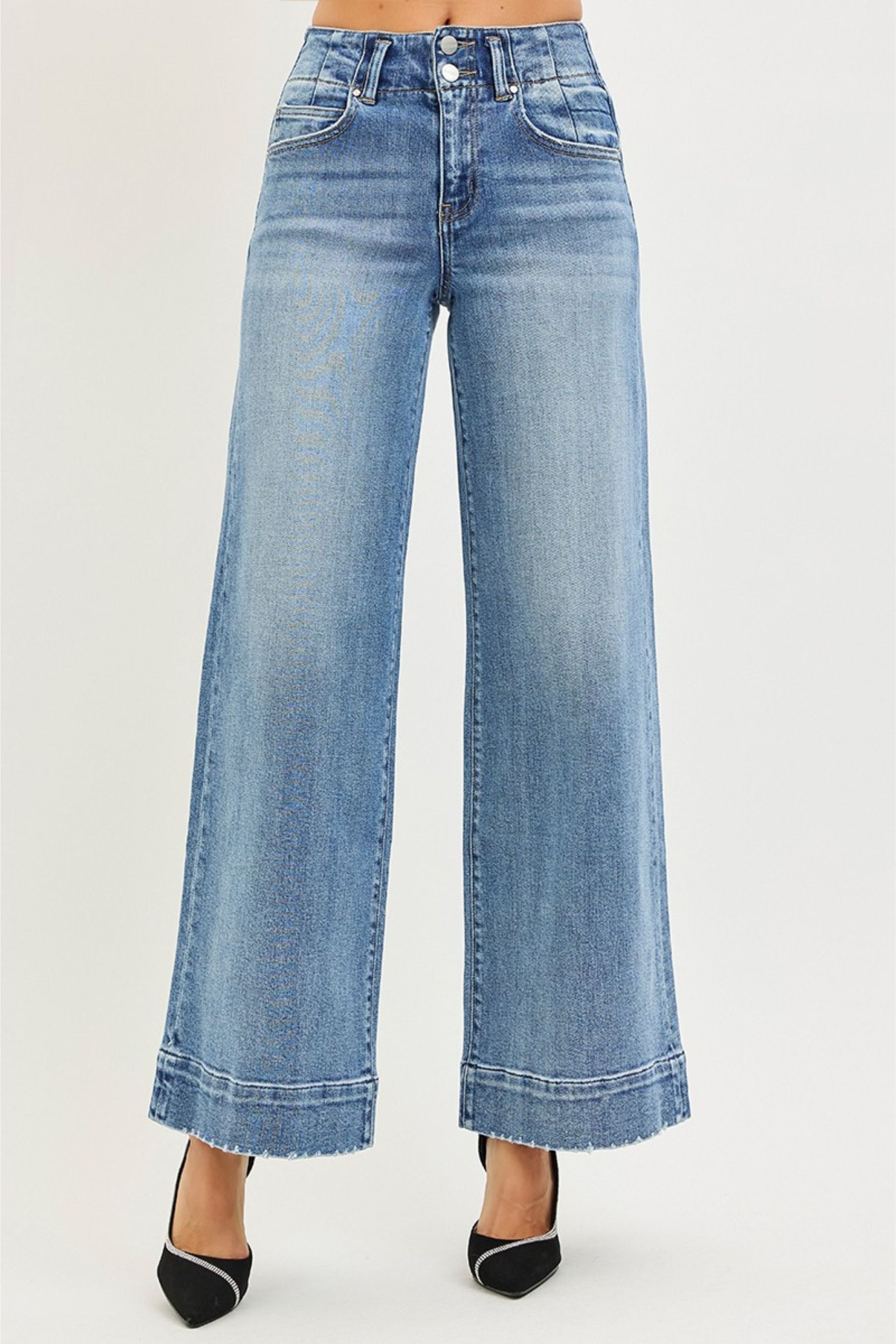 Rae Wide Seam Detail Jeans