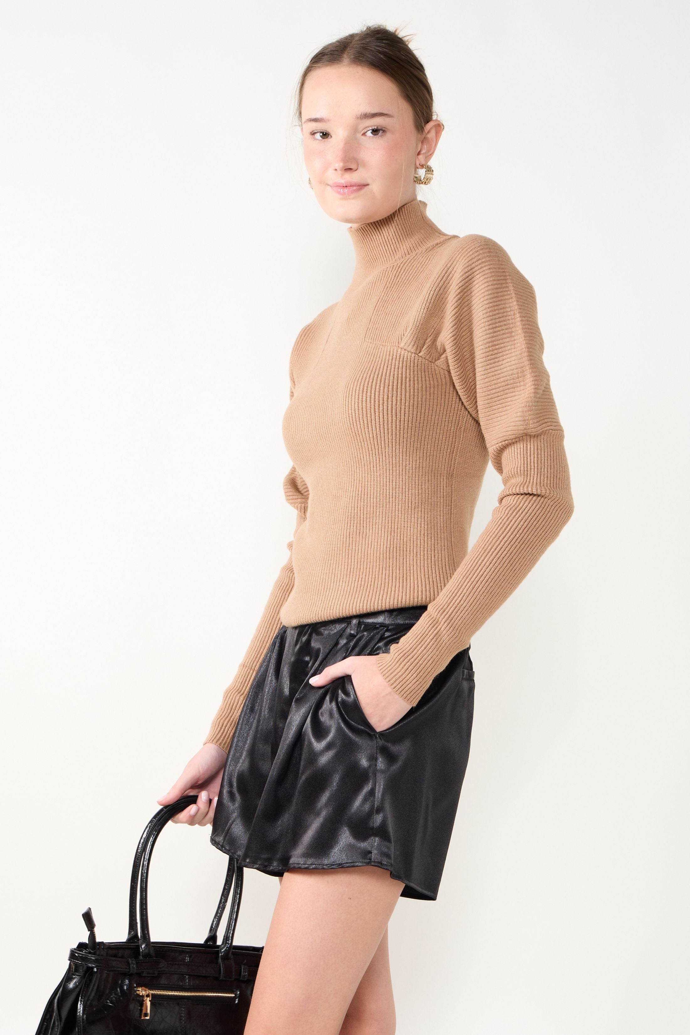 Raya Mock Neck Sweater Top